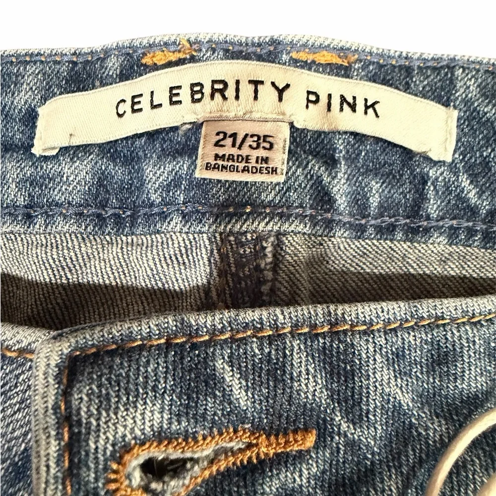 Plus Size Celebrity Pink Light Blue Wide Leg Jeans - Picture 9 of 14